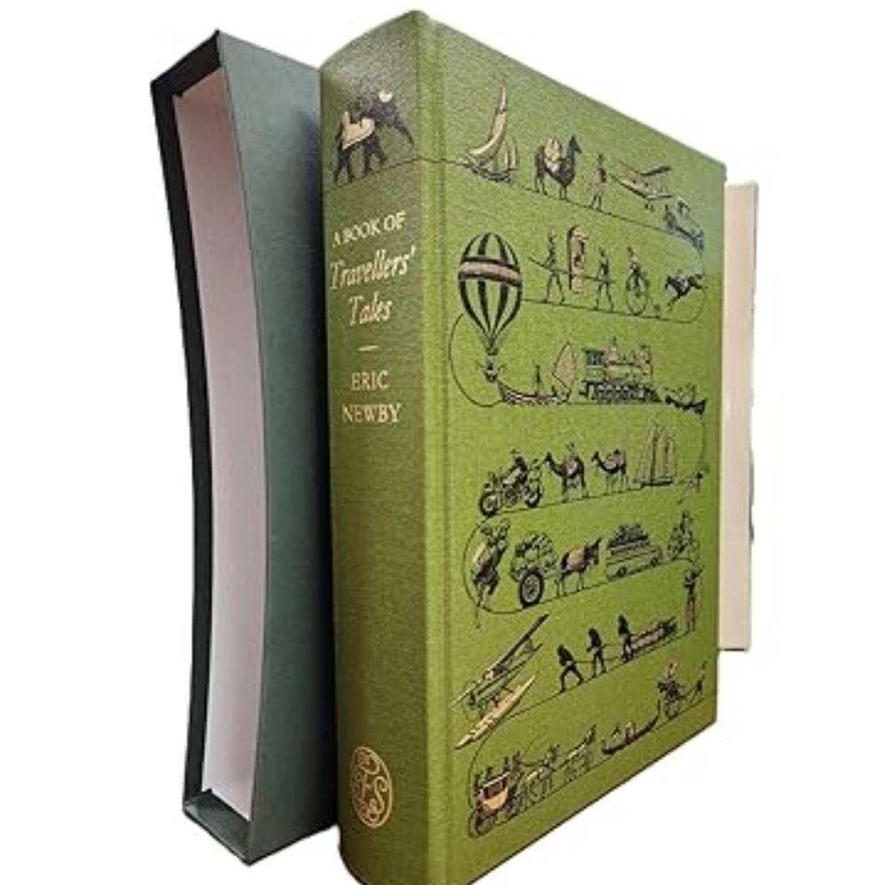 Folio Society edition of A Book of Travellers' Tales by Eric Newby. Hardcover.